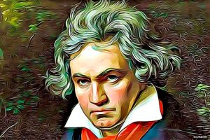 Personas famosas sordas, retrato del compositor Ludwig van Beethoven